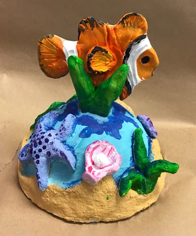 Art teacher Susan Bivona submitted this dynamic Under the Sea Sculpture lesson plan in the ACTIVA Mystery Box Contest.  Click through for the full lesson plan.